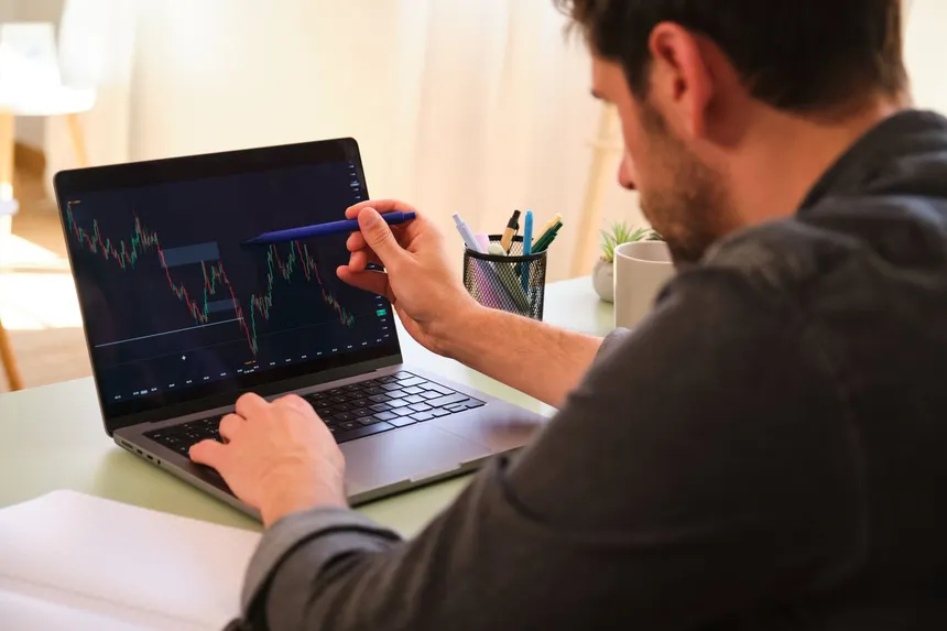 Professional working with laptop and technology